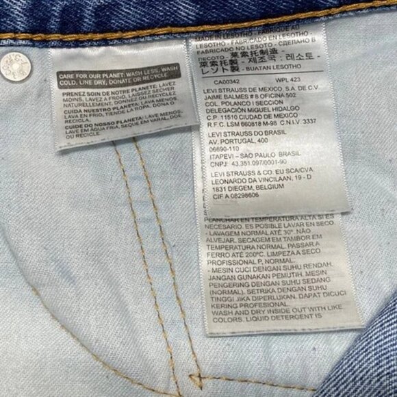 Levi's 505 Men's Blue Jeans 36x32 LEVI Strauss Reg Fit Straight Med. Wash Denim - Picture 9 of 13